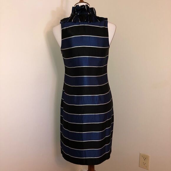NEW Banana Republic | Black & Blue Striped Dress - Picture 4 of 6